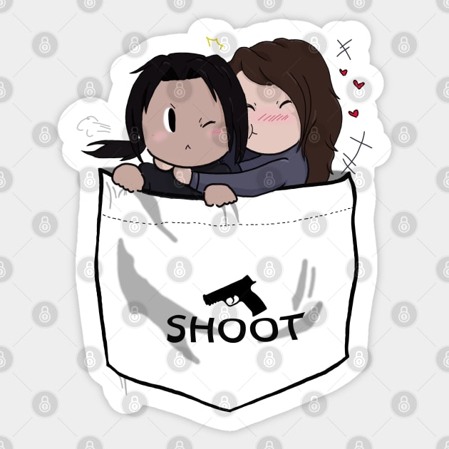 Pocket Shoot Sticker by ManuLuce